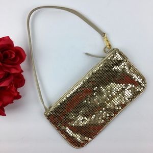 NEW New York & Co. Gold Metal Mesh Shoulder Bag